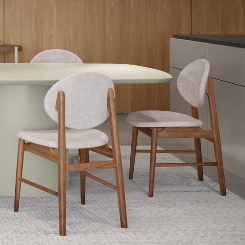 Silla Soho Carvalho Capucc. Tapiz Gris